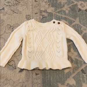 Baby Gap 12-18m white cotton sweater
